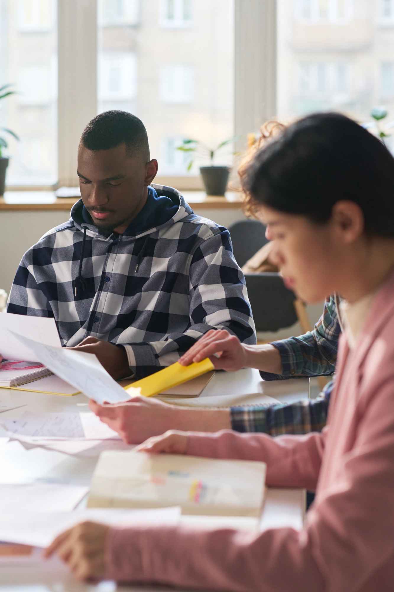 Students Studying Foreign Languages in Classroom Environment